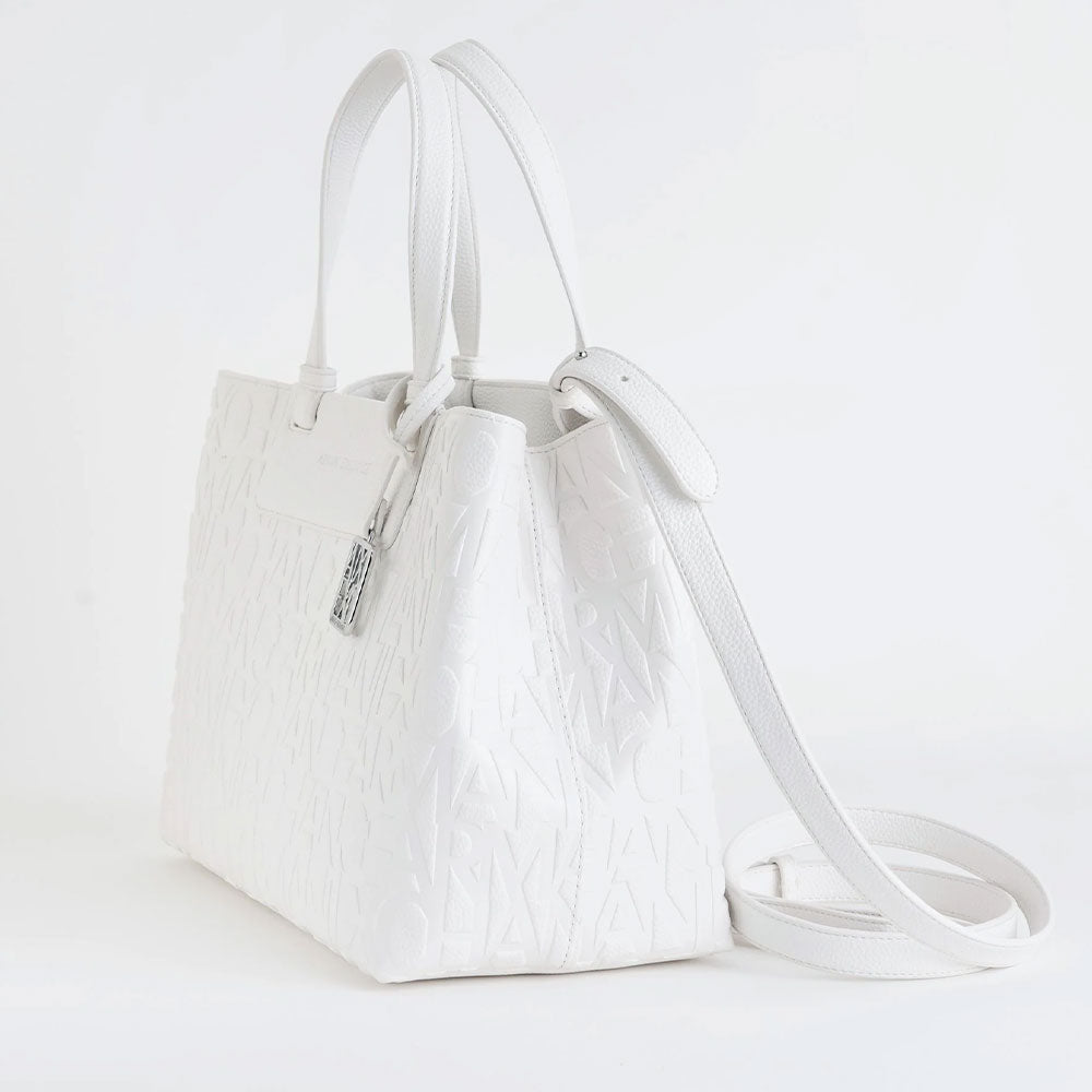 Borsa Donna a Mano con Tracolla ARMANI EXCHANGE colore Off White Linea Liz Misura Grande
