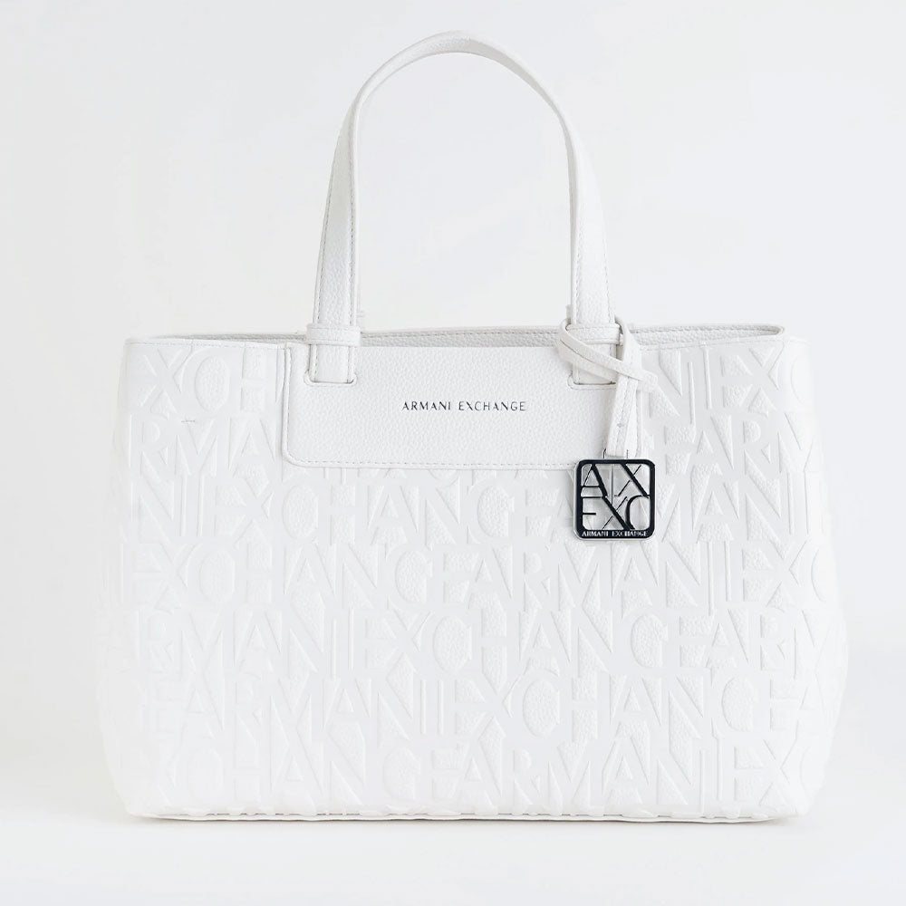 Borsa Donna a Mano con Tracolla ARMANI EXCHANGE colore Off White Linea Liz Misura Grande
