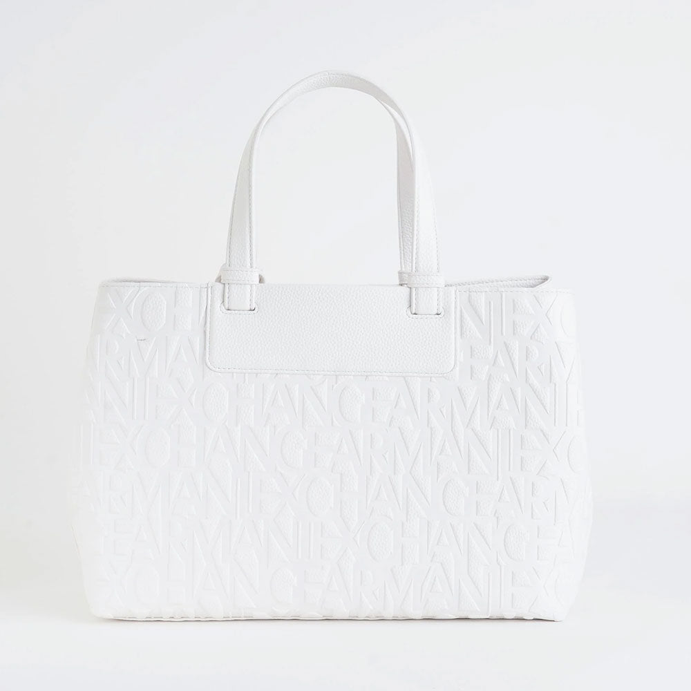 Borsa Donna a Mano con Tracolla ARMANI EXCHANGE colore Off White Linea Liz Misura Grande