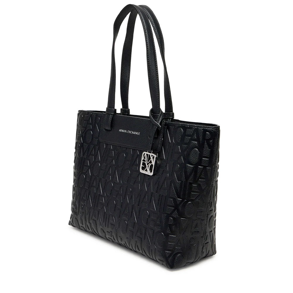 Women's Shoulder Shopper Bag ARMANI EXCHANGE in Black Liz Line