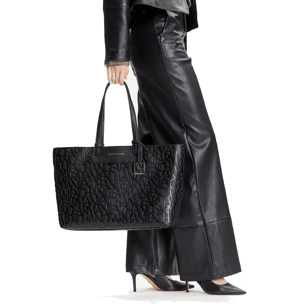 Borsa Donna Shopper a Spalla ARMANI EXCHANGE colore Nero Linea Liz Misura Grande