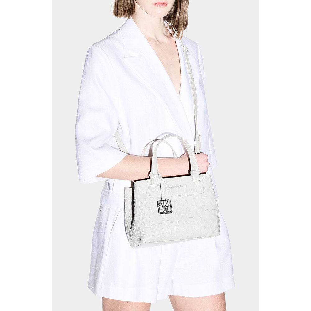 Borsa Donna a Mano con Tracolla ARMANI EXCHANGE colore Off White Linea Liz