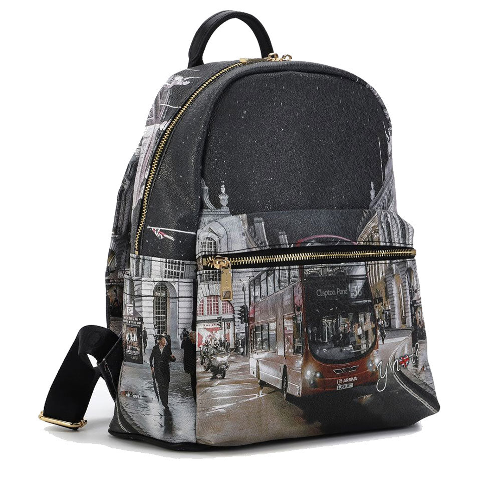Y NOT Großer Damenrucksack mit Außentasche YES-381 London By Night
