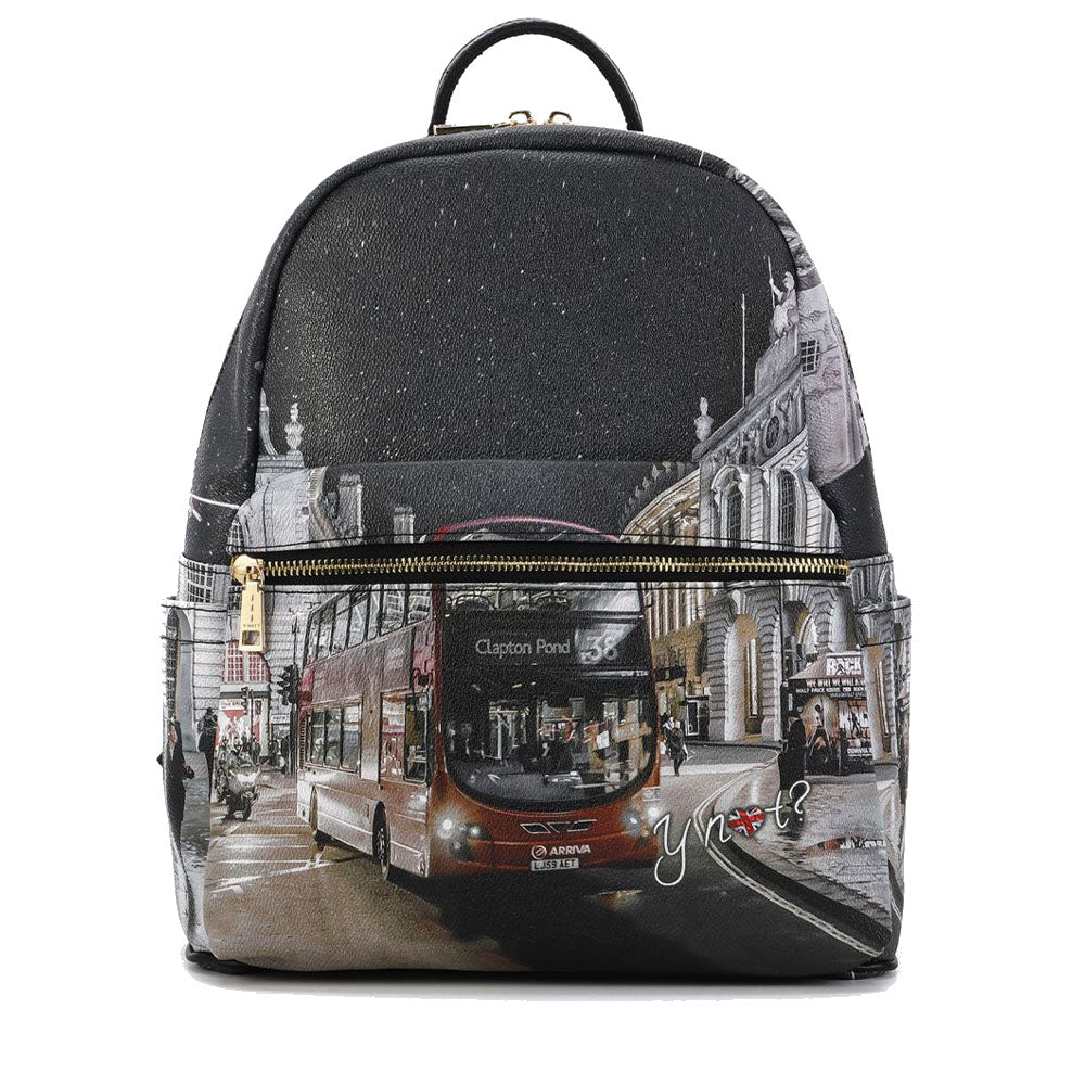 Y NOT Großer Damenrucksack mit Außentasche YES-381 London By Night