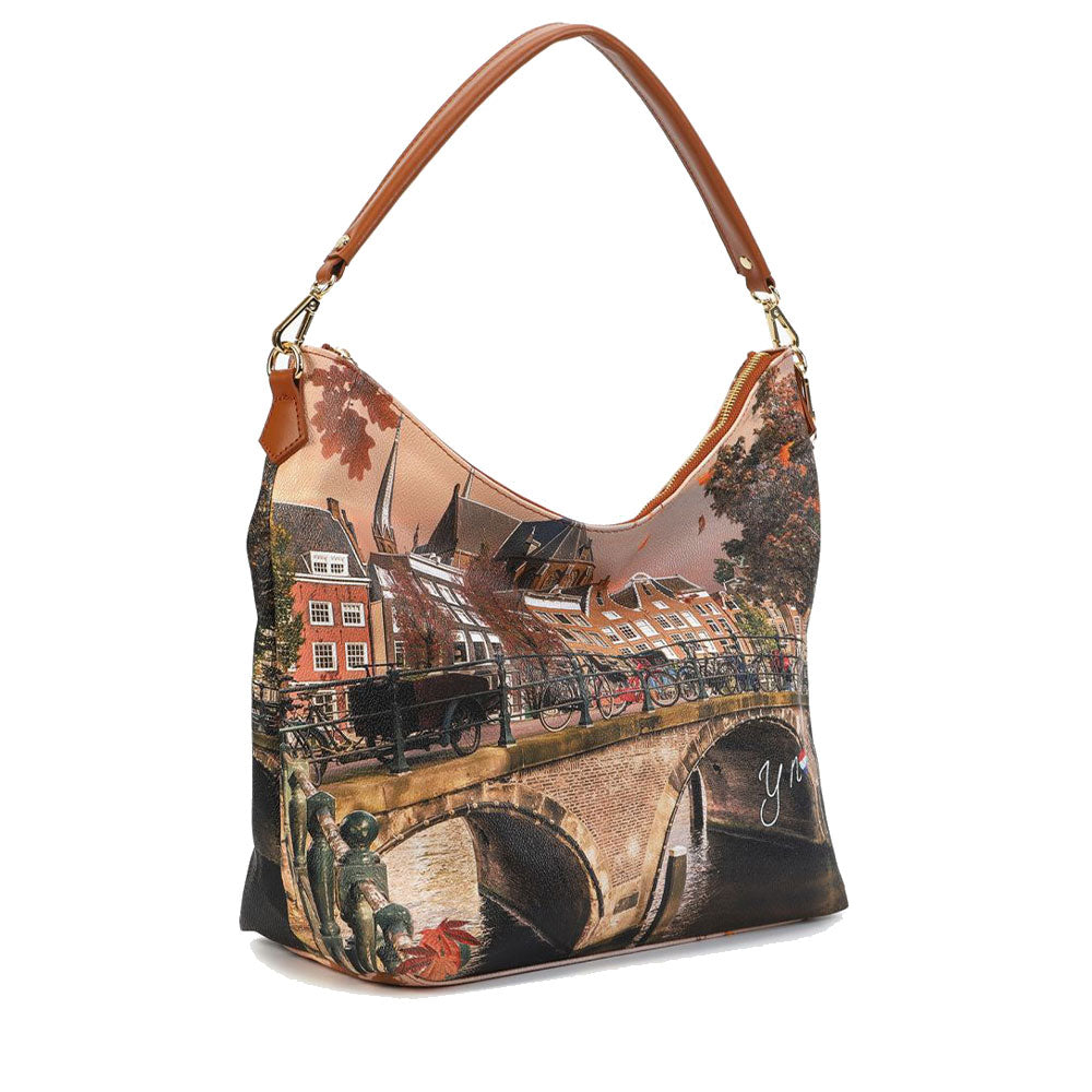 Borsa Donna Y NOT Hobo a Spalla YES-618 Autumn River