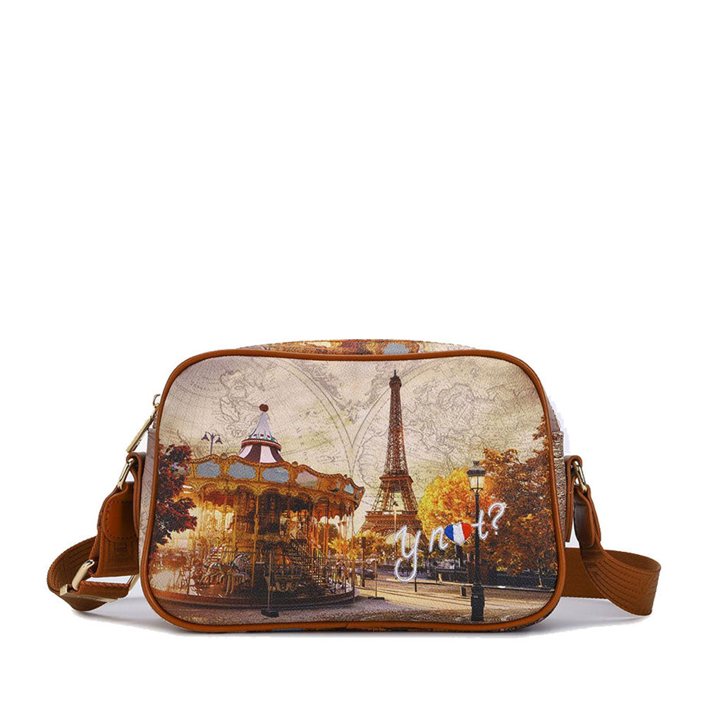 Borsa Donna a Tracolla Y NOT YES-310 stampa Funny Paris