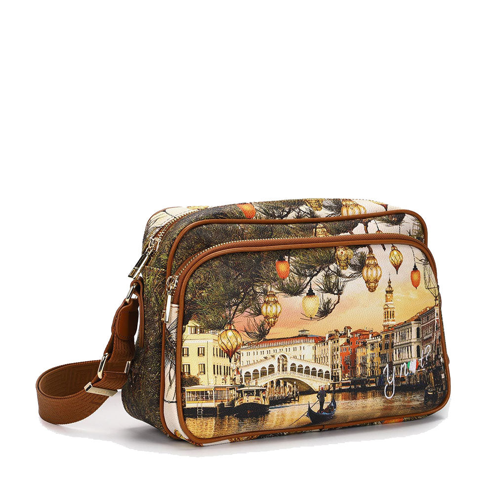 Borsa Donna a Tracolla Y NOT YES-331 stampa Christmas Venice