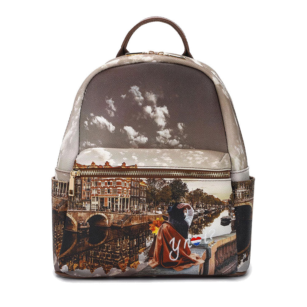Zaino Donna Piccolo Y NOT YES-380 stampa Autumn in Holland