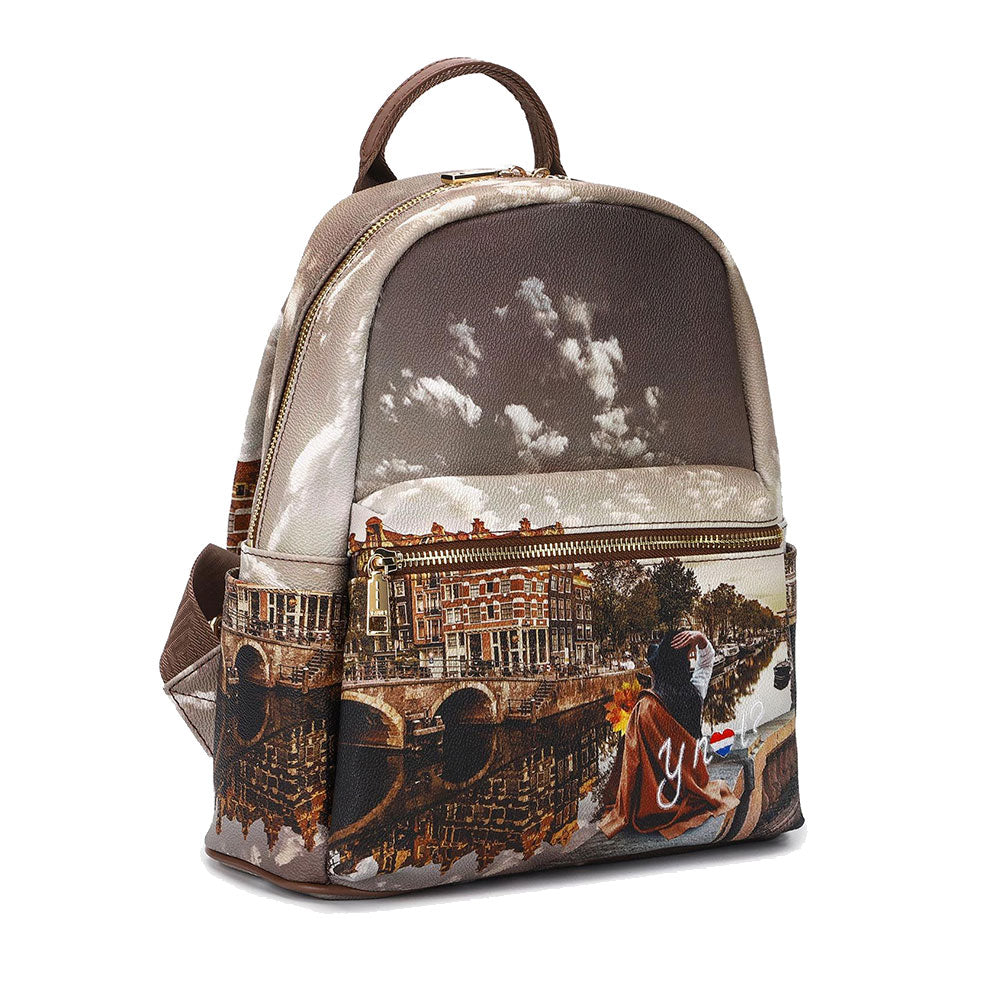 Zaino Donna Piccolo Y NOT YES-380 stampa Autumn in Holland