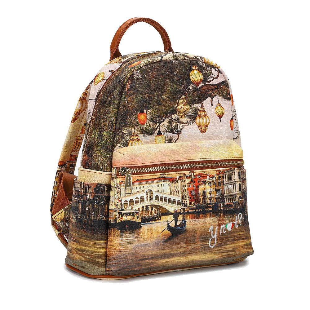 Zaino Donna Piccolo Y NOT YES-380 stampa Christmas Venice