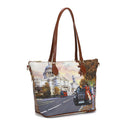 Borsa Donna Y NOT Shopper a Spalla YES-397 Stampa London Tourist