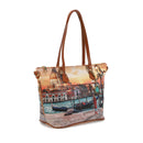 Y NOT Shopper YES-397 
Damen Schultertasche mit Venice Sunset Print