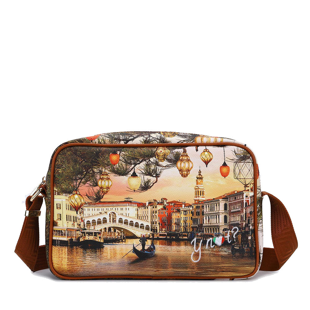 Borsa Donna a Tracolla Y NOT YES-440 stampa Christmas Venice