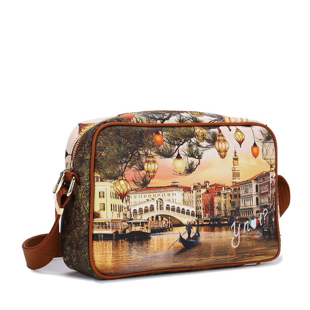 Borsa Donna a Tracolla Y NOT YES-440 stampa Christmas Venice