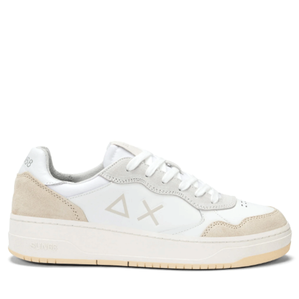 Scarpe Uomo Sun68 Sneakers Big Basket Colore Bianco - Z35148