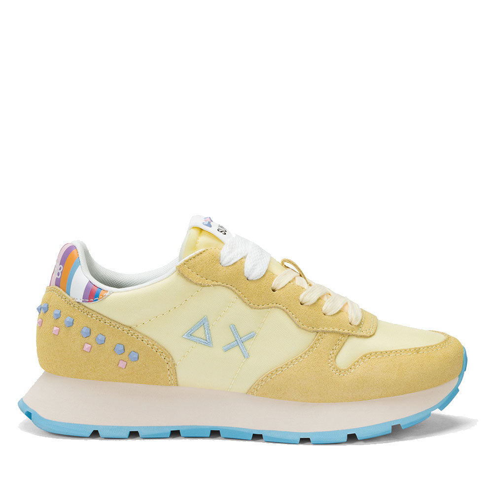 Scarpe Donna Sun68 Sneakers Ally Studs Colore Giallo Limone - Z35206