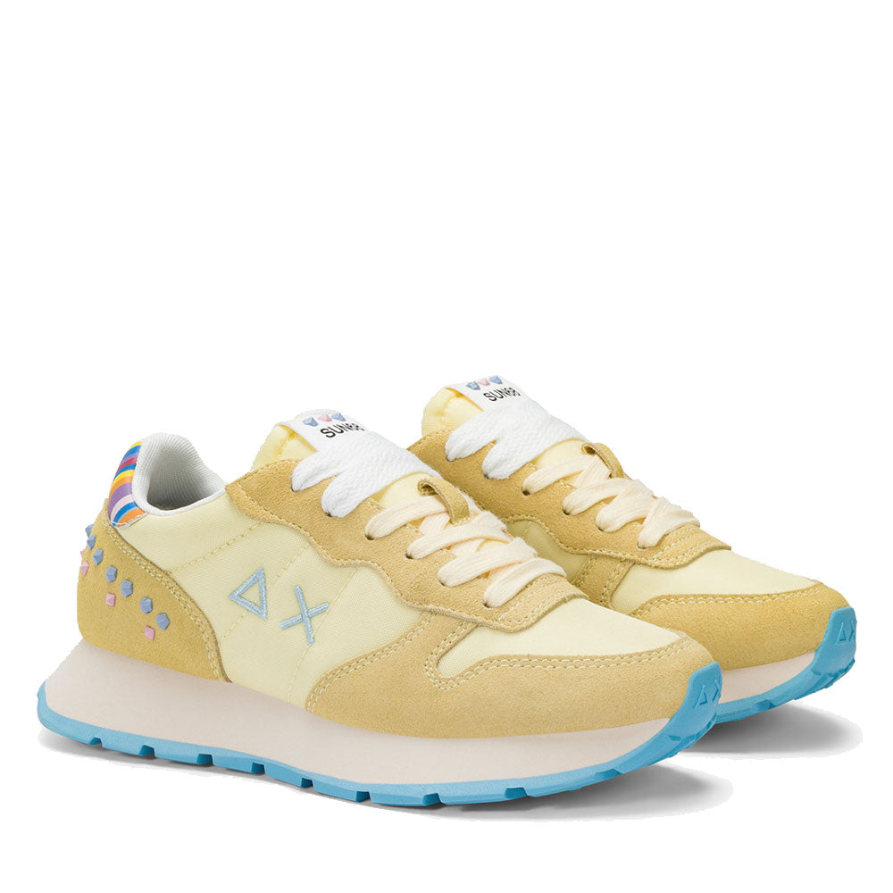 Scarpe Donna Sun68 Sneakers Ally Studs Colore Giallo Limone - Z35206