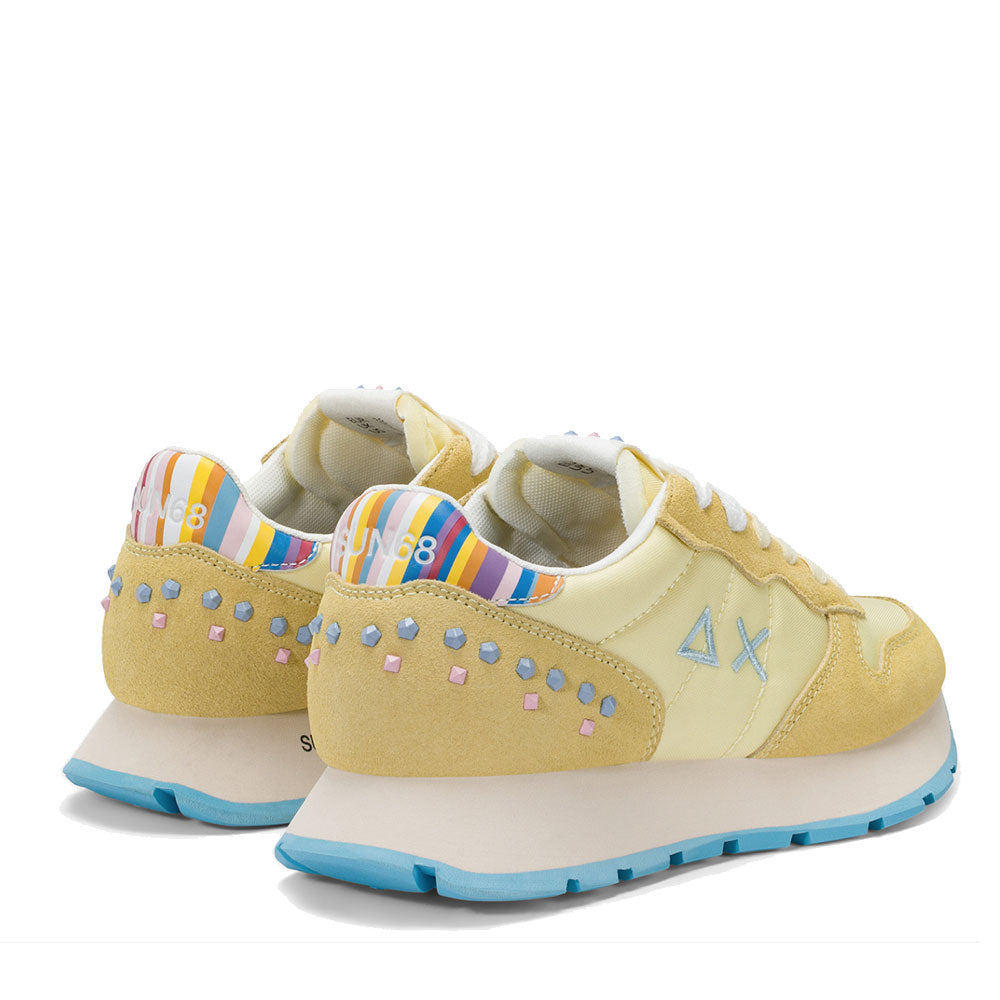 Scarpe Donna Sun68 Sneakers Ally Studs Colore Giallo Limone - Z35206