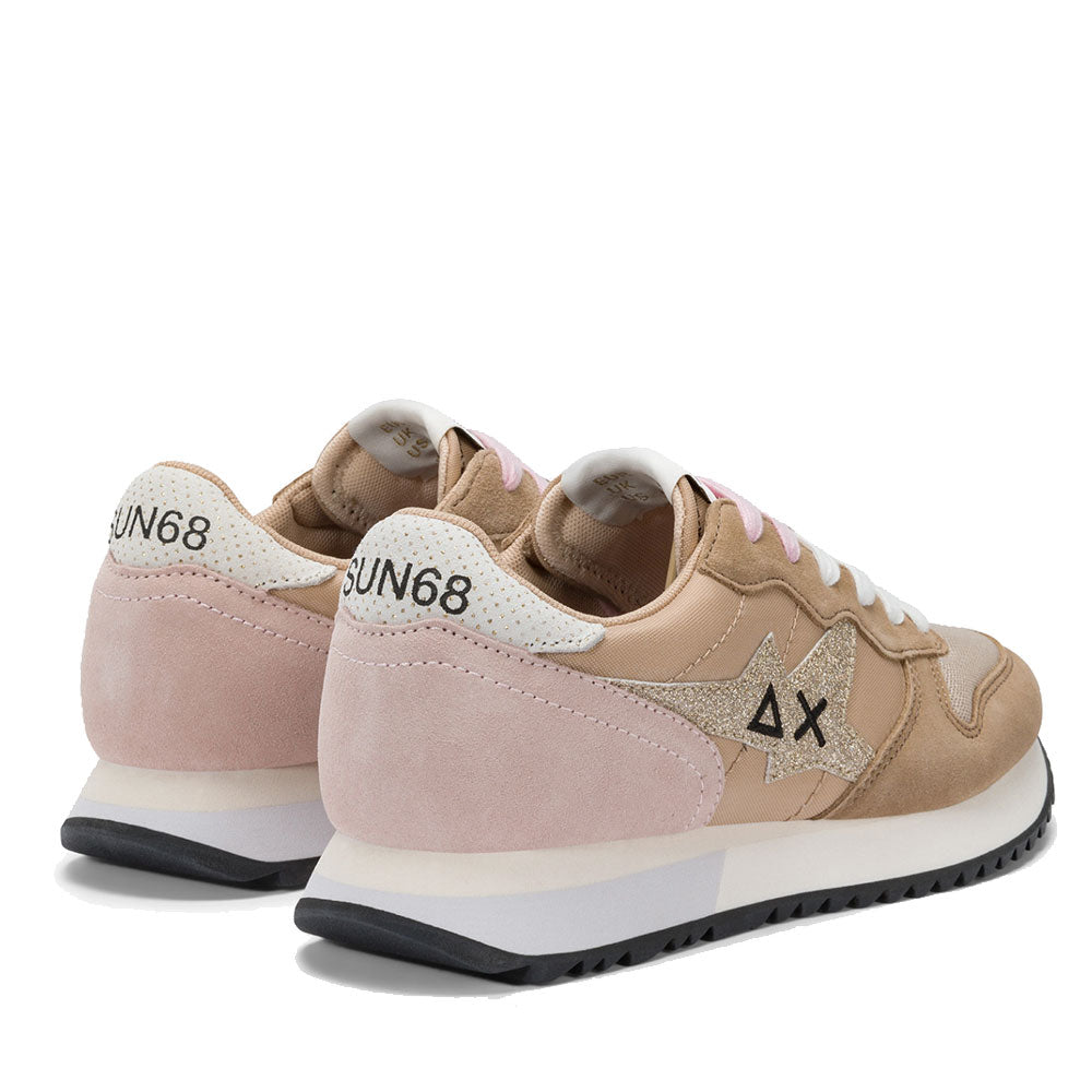 Scarpe Donna Sun68 Sneakers Stargirl Glitter Logo Colore Beige - Z35212