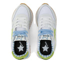 Sun68 Sneakers Big Stargirl Sponge
Damenschuhe aus Leder und Nylon Weiß und Limettengelb - Z35215