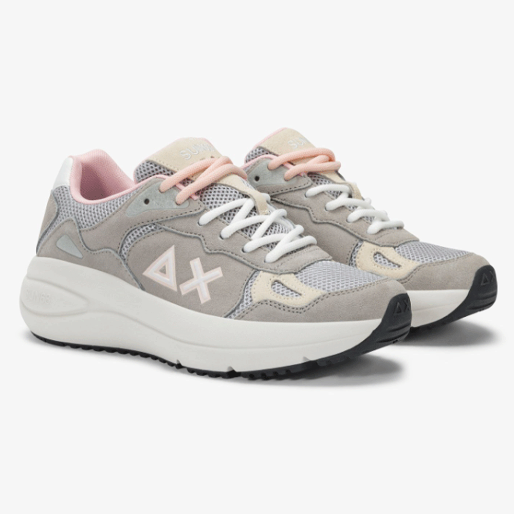 Scarpe Donna Sun68 Sneakers Venus Suede Grigio Chiaro - Z35219