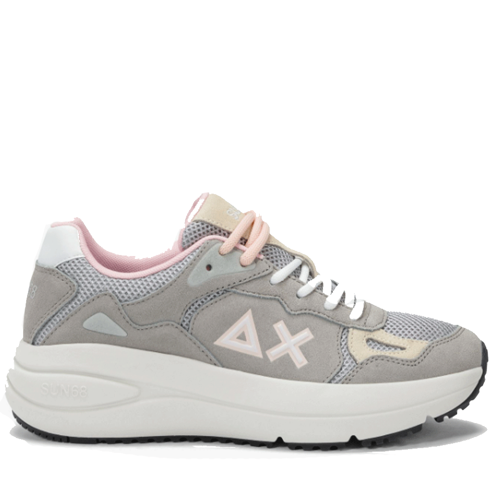 Scarpe Donna Sun68 Sneakers Venus Suede Grigio Chiaro - Z35219