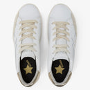 Sun68 Damen Katy Leder-Sneakers aus weißem und goldenem Leder – Z35225