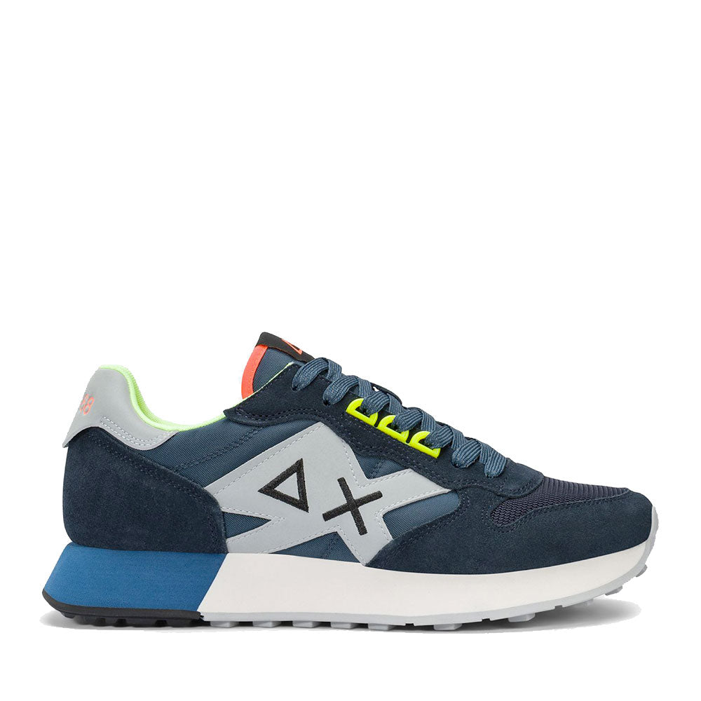 Scarpe Uomo Sun68 Sneakers Jaki 2.0 Fluo Navy Blue - Z36117