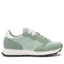 Scarpe Donna Sun68 Sneakers Ally Glitter Textile Colore Verde Salvia - Z36203