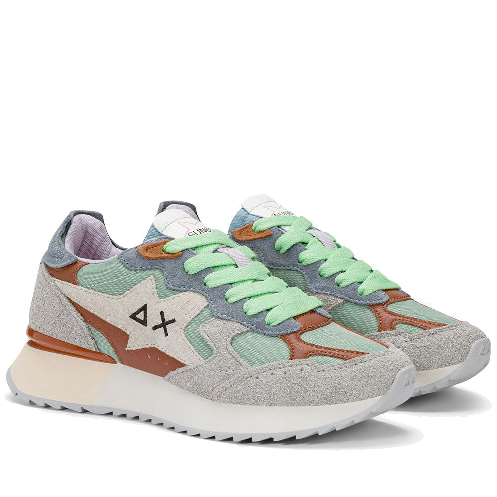 Scarpe Donna Sun68 Sneakers Stargirl Multicolor Option Verde Salvia - Z36215