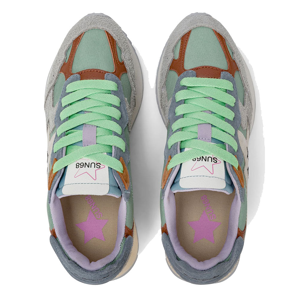 Scarpe Donna Sun68 Sneakers Stargirl Multicolor Option Verde Salvia - Z36215