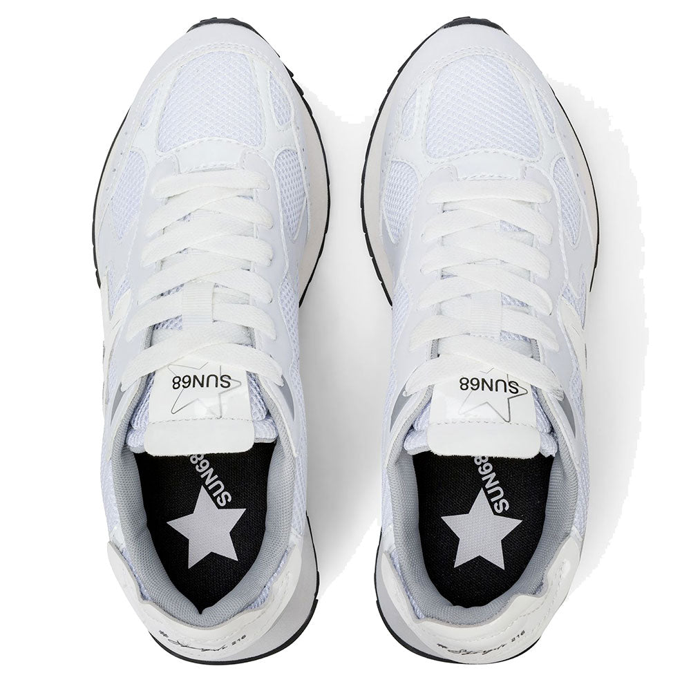 Scarpe Donna Sun68 Sneakers Stargirl Silver Mesh Bianco - Z36216