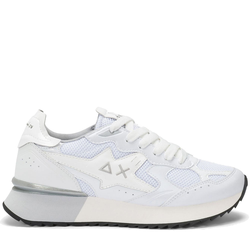 Scarpe Donna Sun68 Sneakers Stargirl Silver Mesh Bianco - Z36216