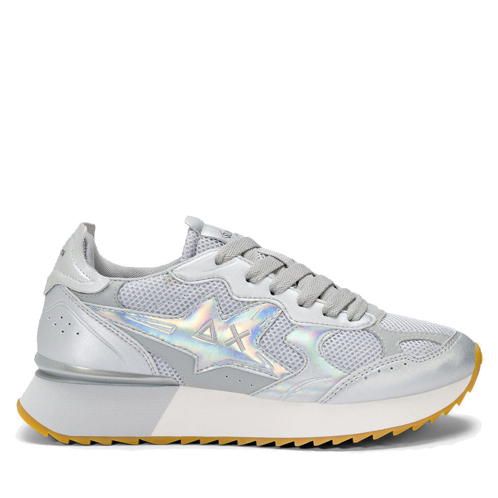Scarpe Donna Sun68 Sneakers Stargirl Silver Mesh Argento - Z36216