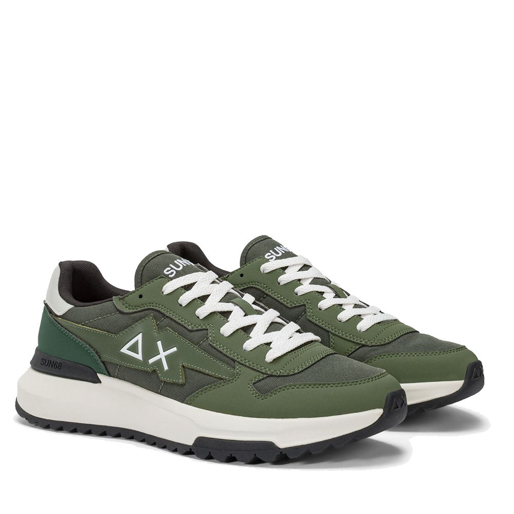 Scarpe Uomo Sun68 Sneakers Niki 2.0 Solid Militare Scuro - Z45120
