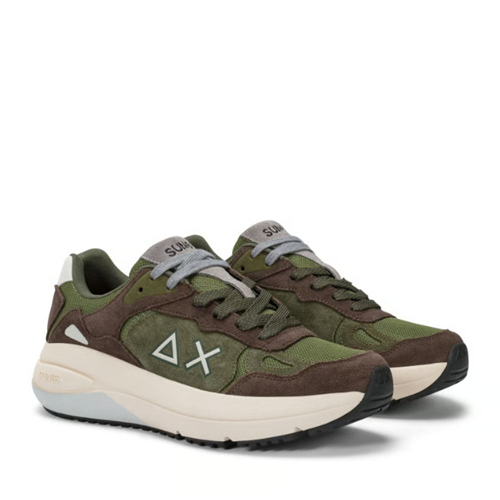 Scarpe Uomo Sun68 Sneakers Jupiter Suede Marrone - Z45128