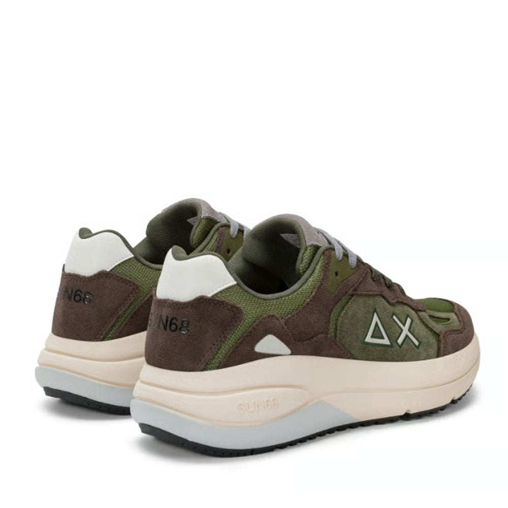 Scarpe Uomo Sun68 Sneakers Jupiter Suede Marrone - Z45128