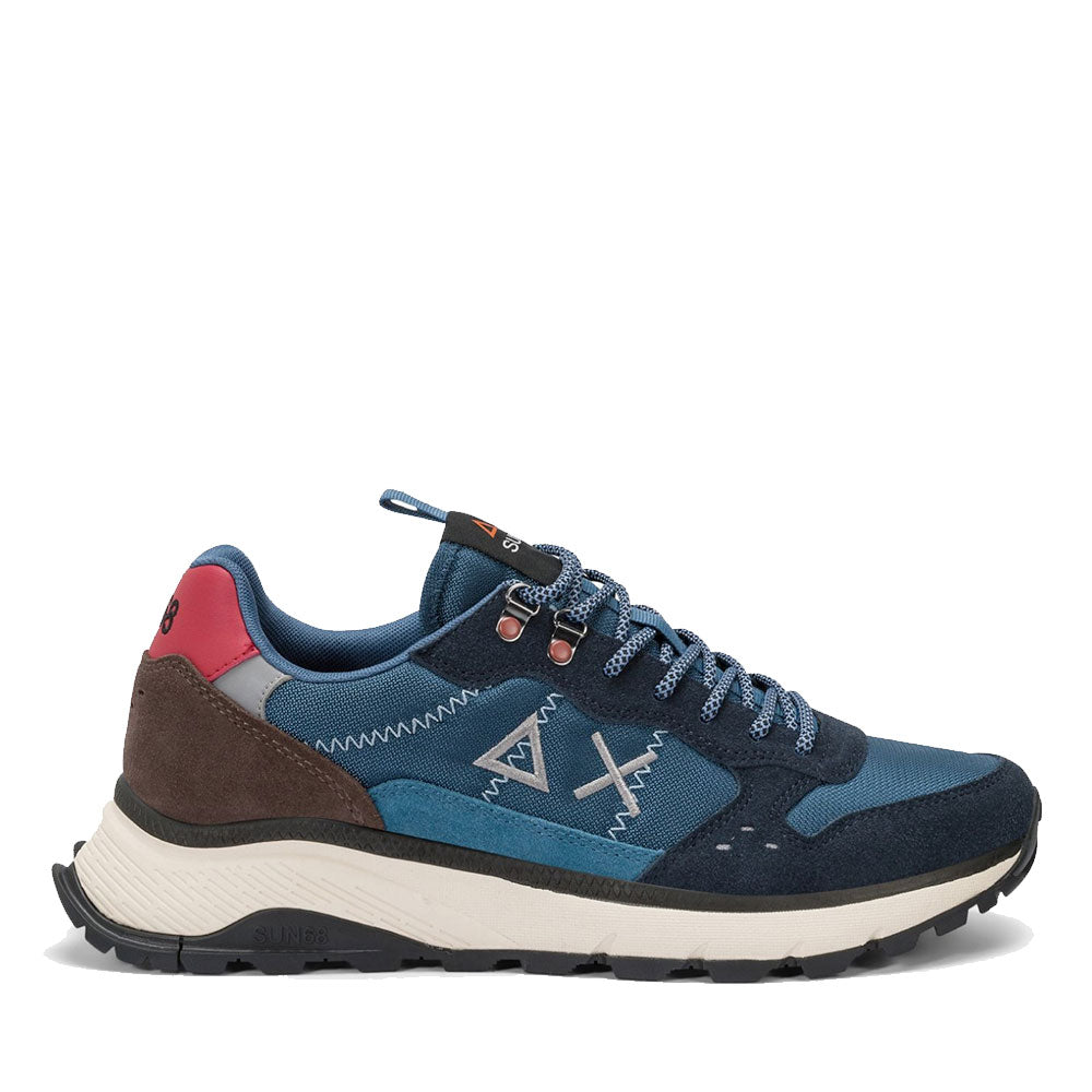 Scarpe Uomo Sun68 Sneakers Fire and Camping Navy Blue - Z45130