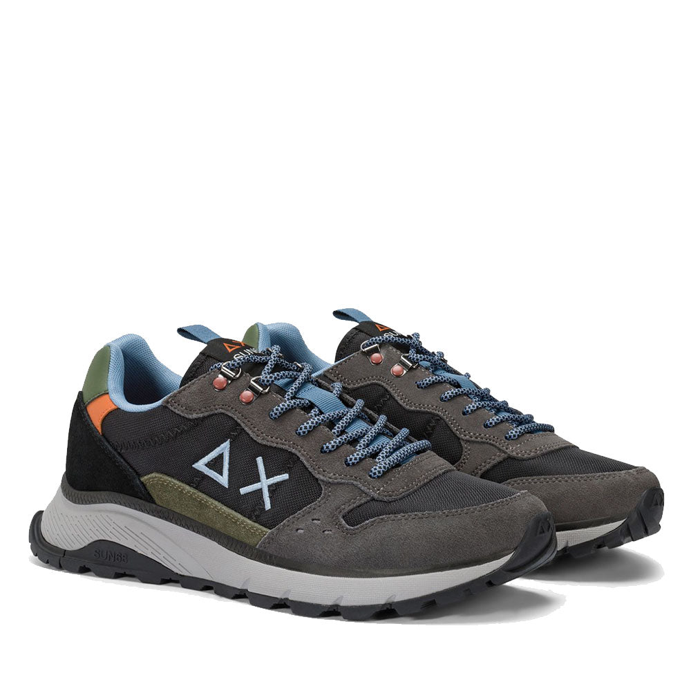 Scarpe Uomo Sun68 Sneakers Fire and Camping Nero - Z45130