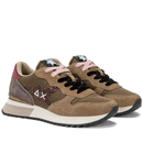 Scarpe Donna Sun68 Sneakers Stargirl Glitter Logo Colore Marrone - Z45217