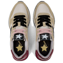 Scarpe Donna Sun68 Sneakers Stargirl Glitter Logo Colore Beige - Bordeaux - Z45217