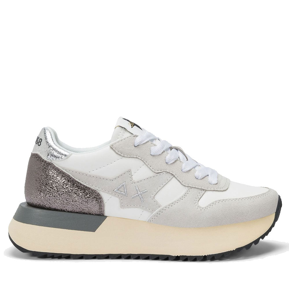 Scarpe Donna Sun68 Sneakers Big Stargirl Back Silver Bianco - Z45222