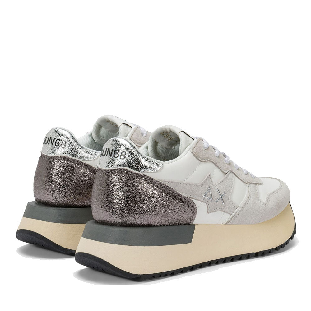 Scarpe Donna Sun68 Sneakers Big Stargirl Back Silver Bianco - Z45222