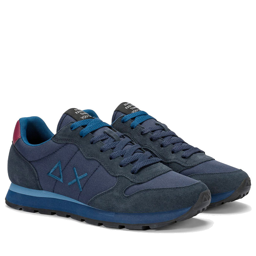 Sneakers Uomo SUN68 Tom Solid Navy Blue - Bordeaux - Z46101