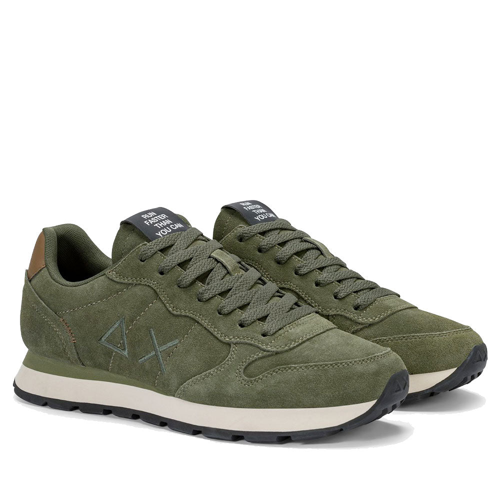 Sneakers Uomo SUN68 Tom Suede Militare Scuro - Z46106
