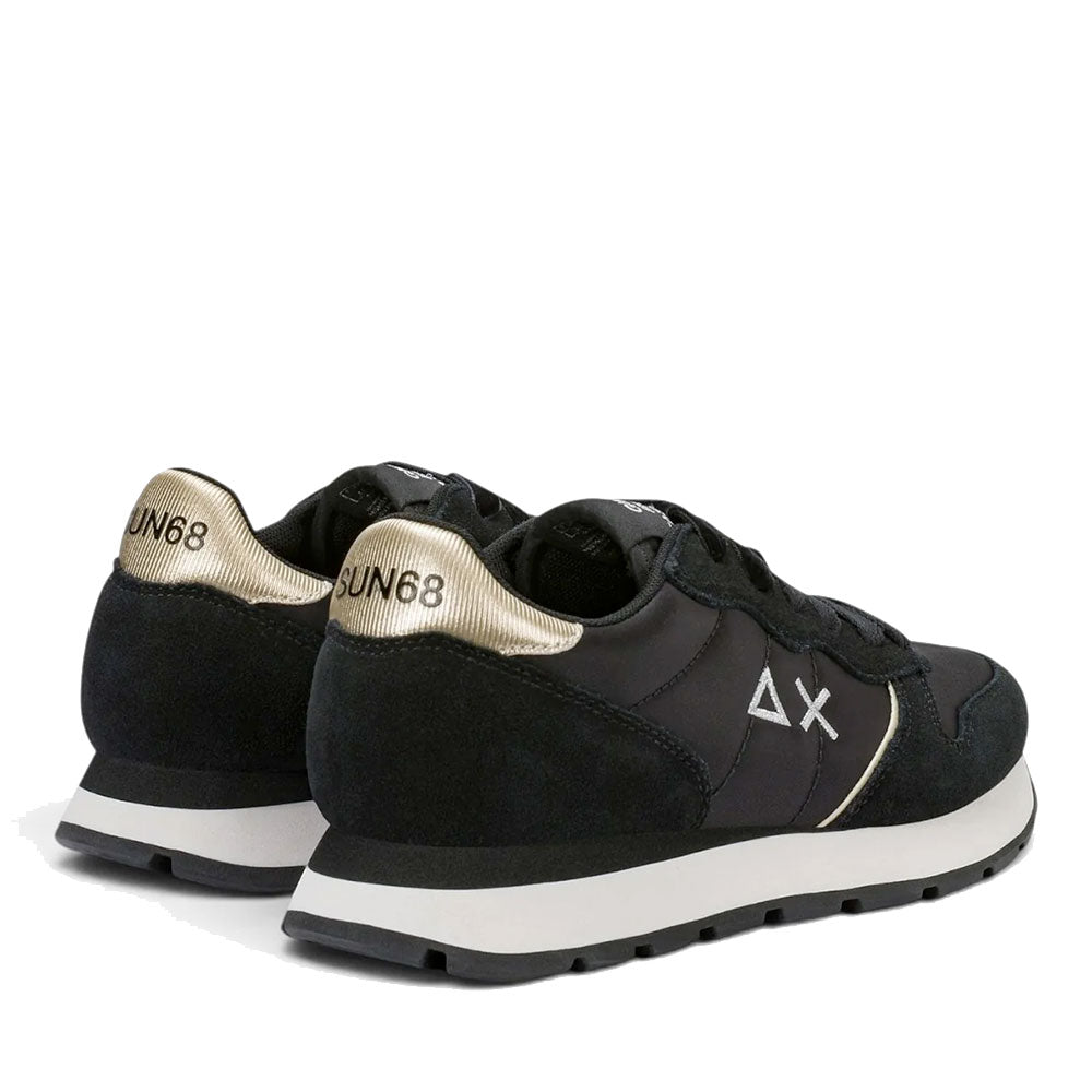 Women's Black Sneakers SUN68 Ally Silver Gold - Z46202