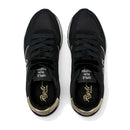 Women's Black Sneakers SUN68 Ally Silver Gold - Z46202