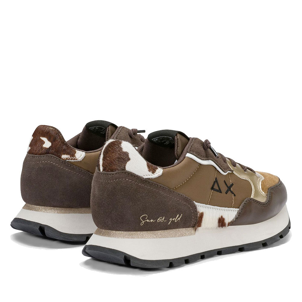 Scarpe Donna Sun68 Sneakers Ally Mix Materials Marrone - Z46205