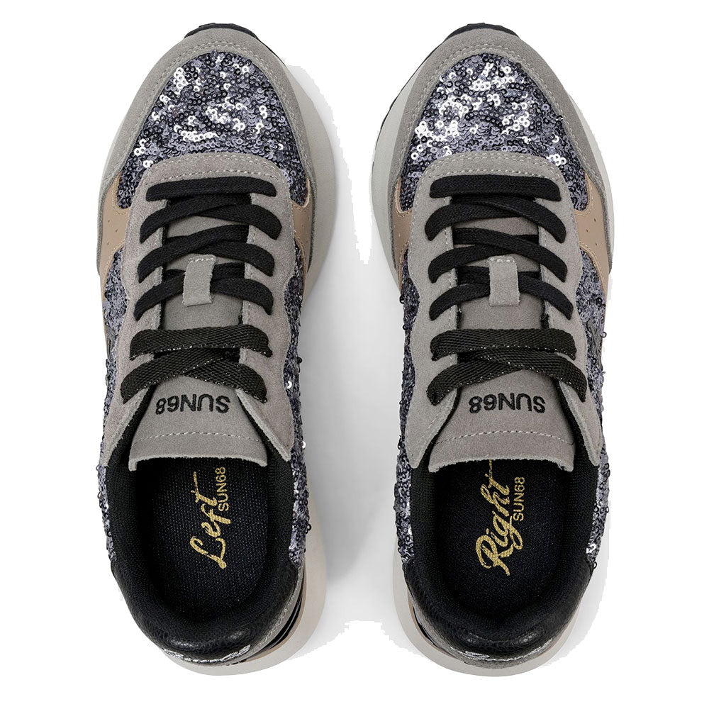 Scarpe Donna Sun68 Sneakers Big Ally Sequin Colore Argento - Z46219