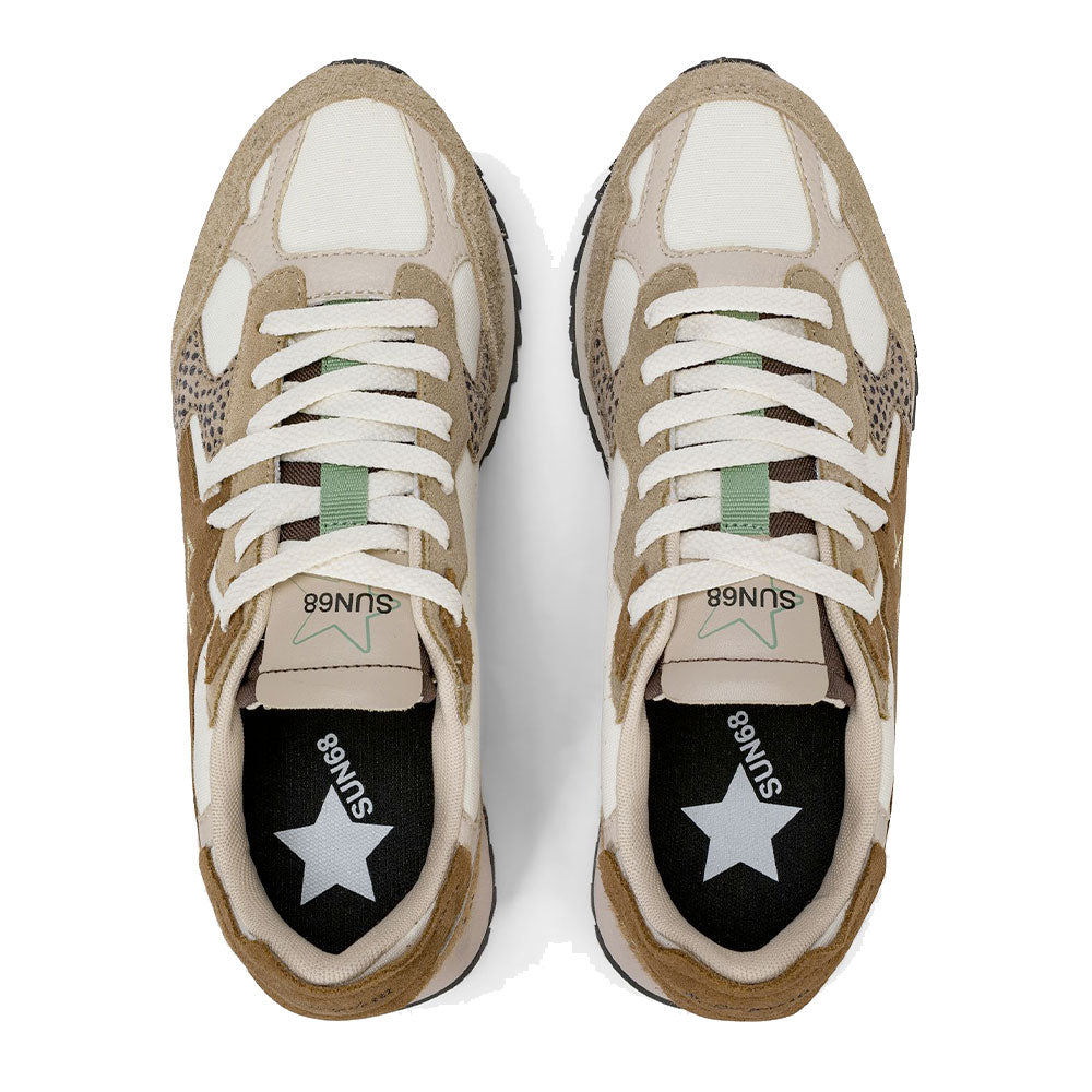 Scarpe Donna Sun68 Sneakers Stargirl Multicolor Colore Beige - Z46222